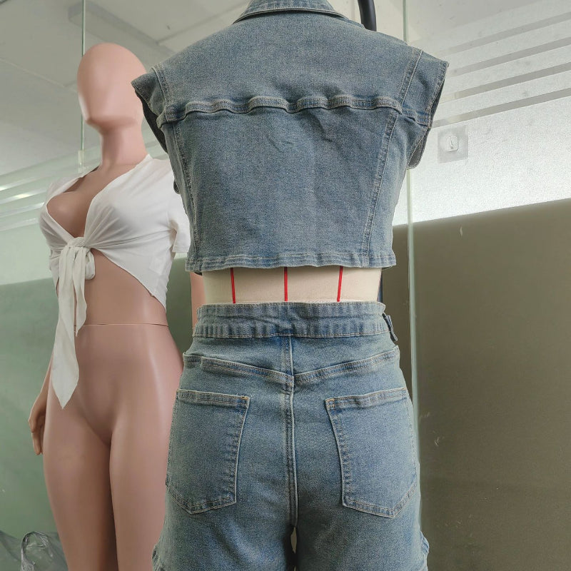 Washed Denim Casual style sets