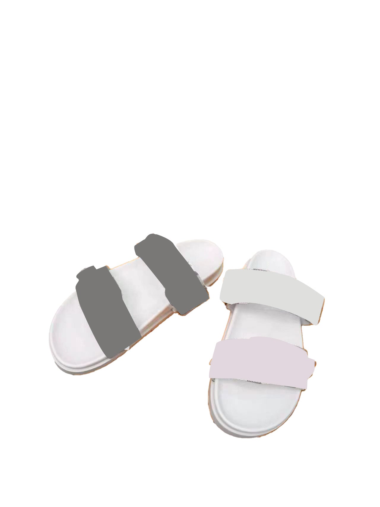 White Slippers&Bag