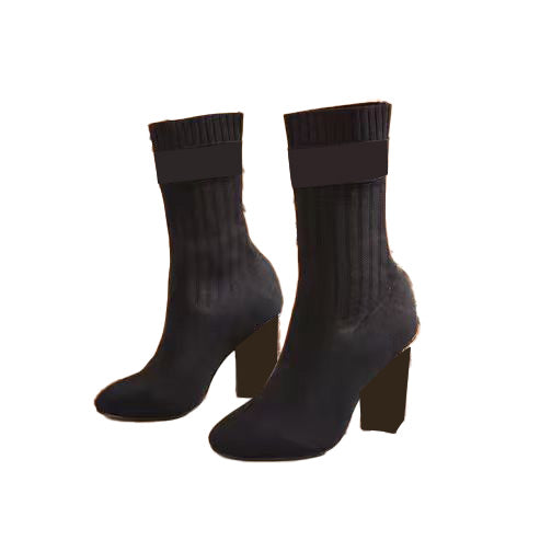 Knit Ankle Boots and Bag Set