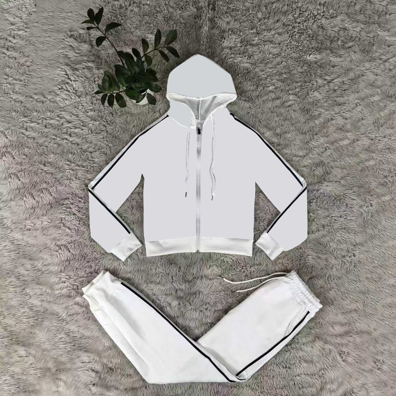 Jacquard Hooded Zipper Set