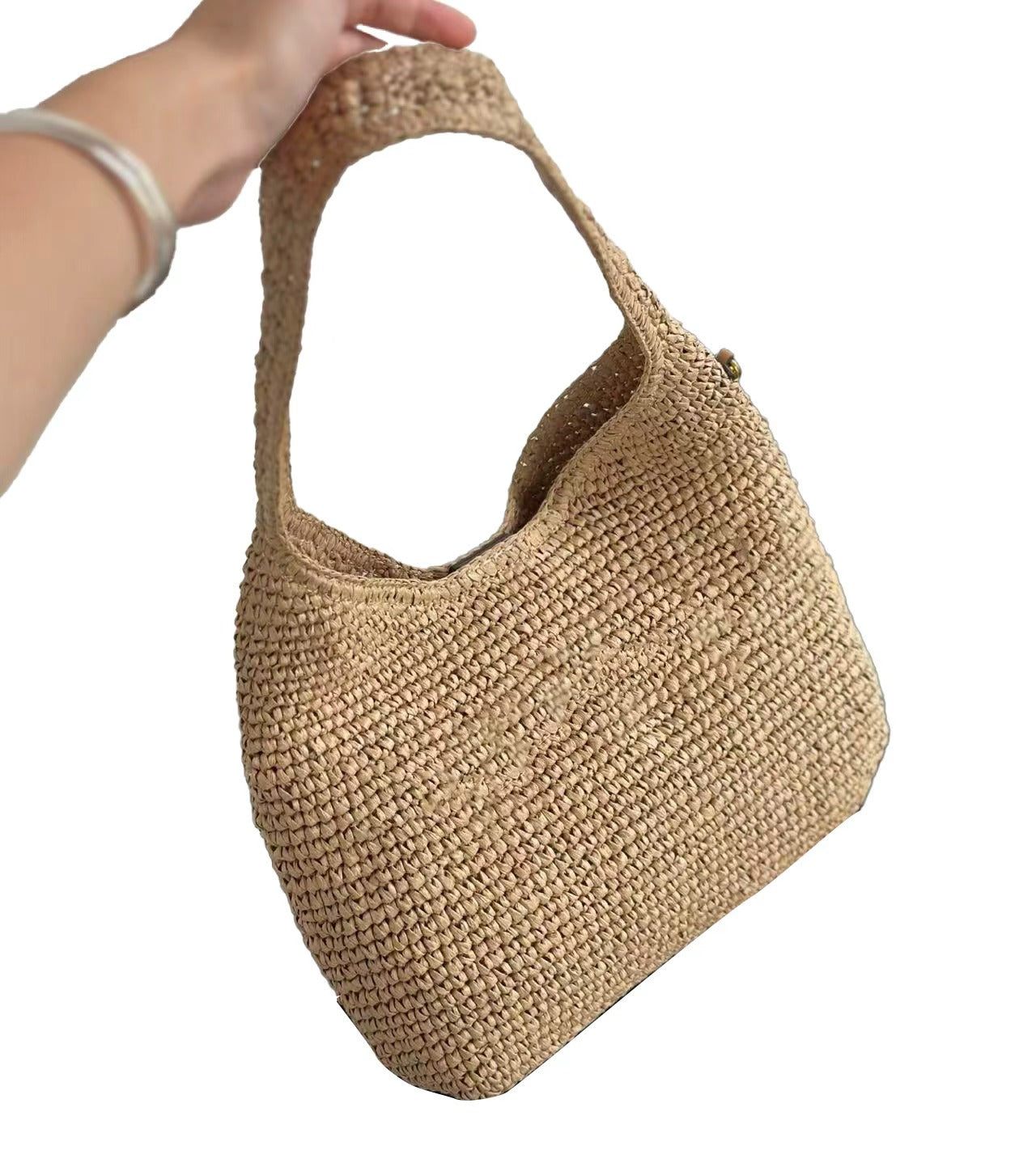 Raffia Hobo Bag