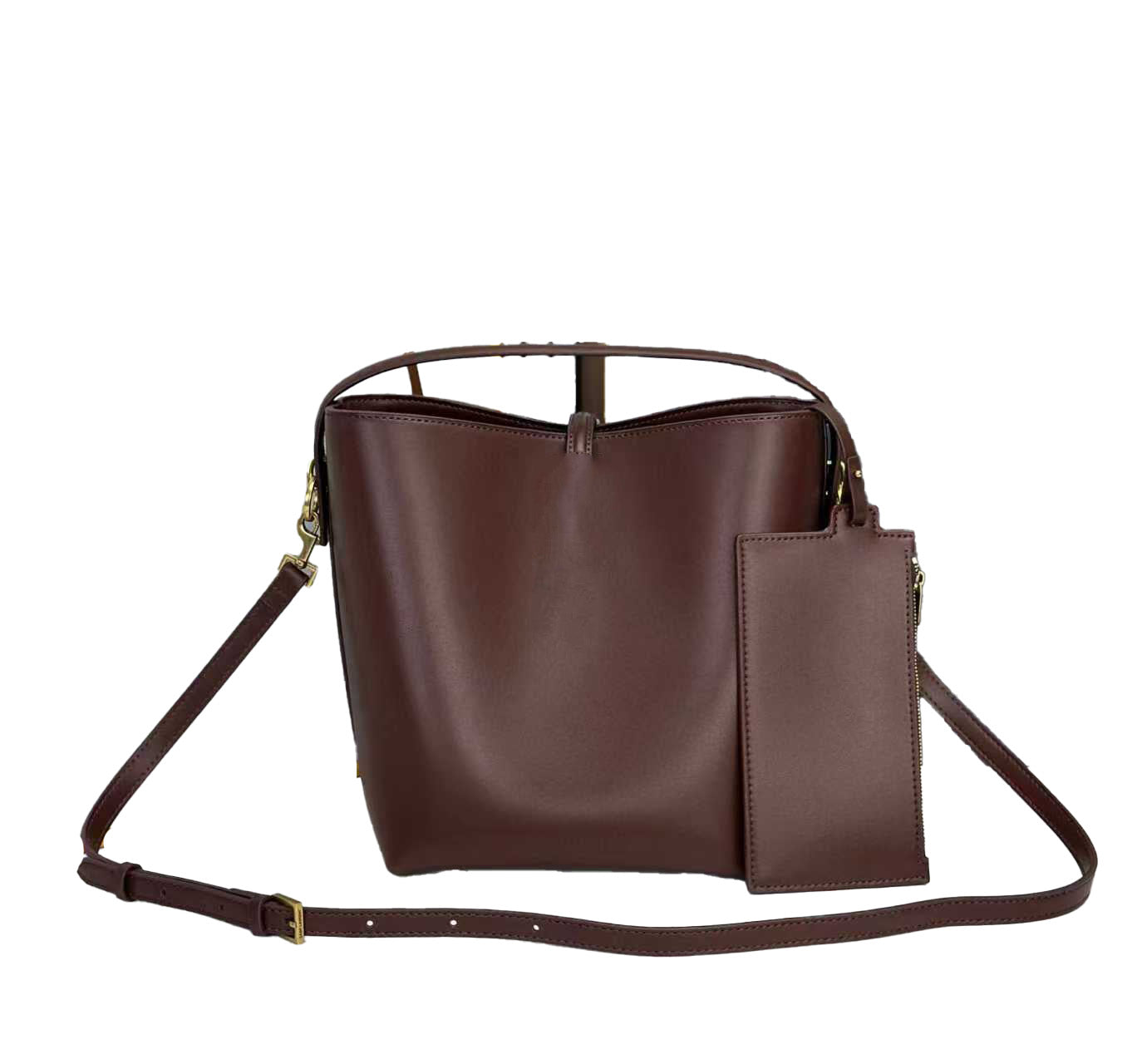 Genuine Leather Bucket Bag