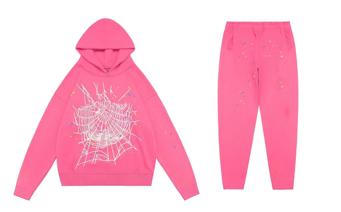 Women's Flower Fleece Sports Two Piece Suit