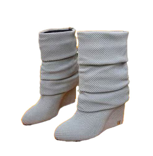 Wedge-Heeled Boots and Bag Set