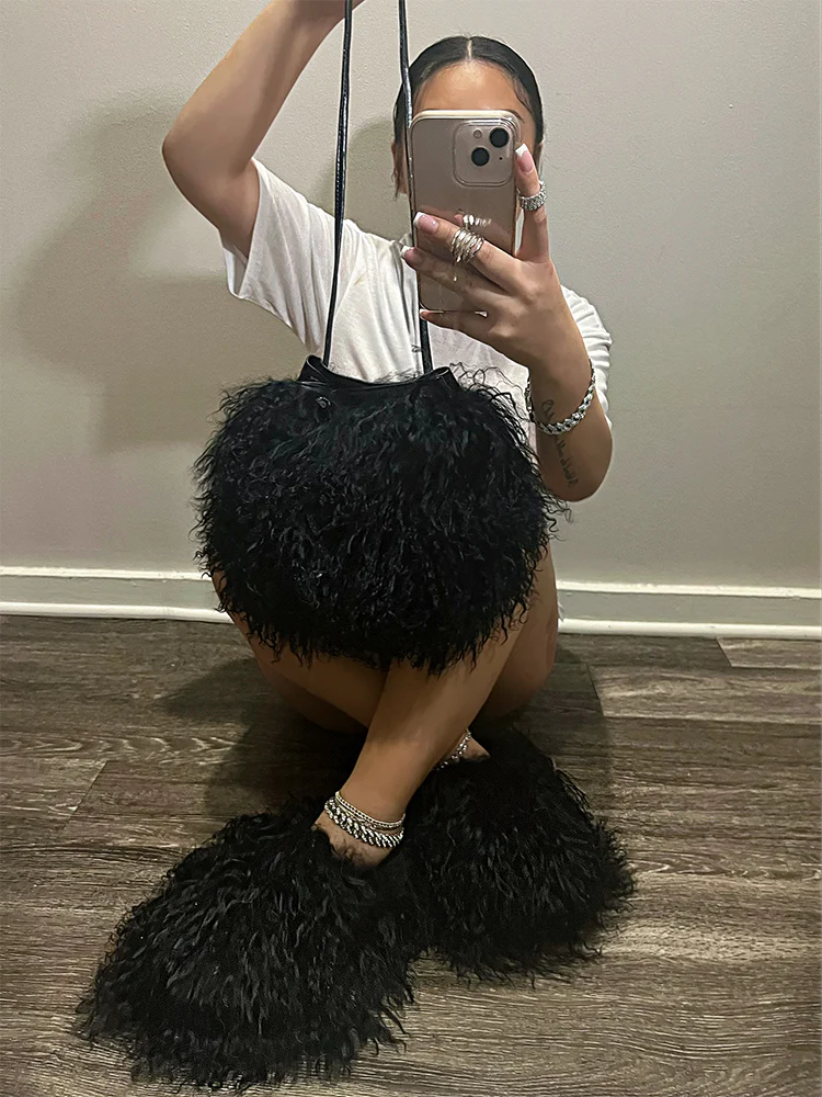 Fur Bag & Slides Set