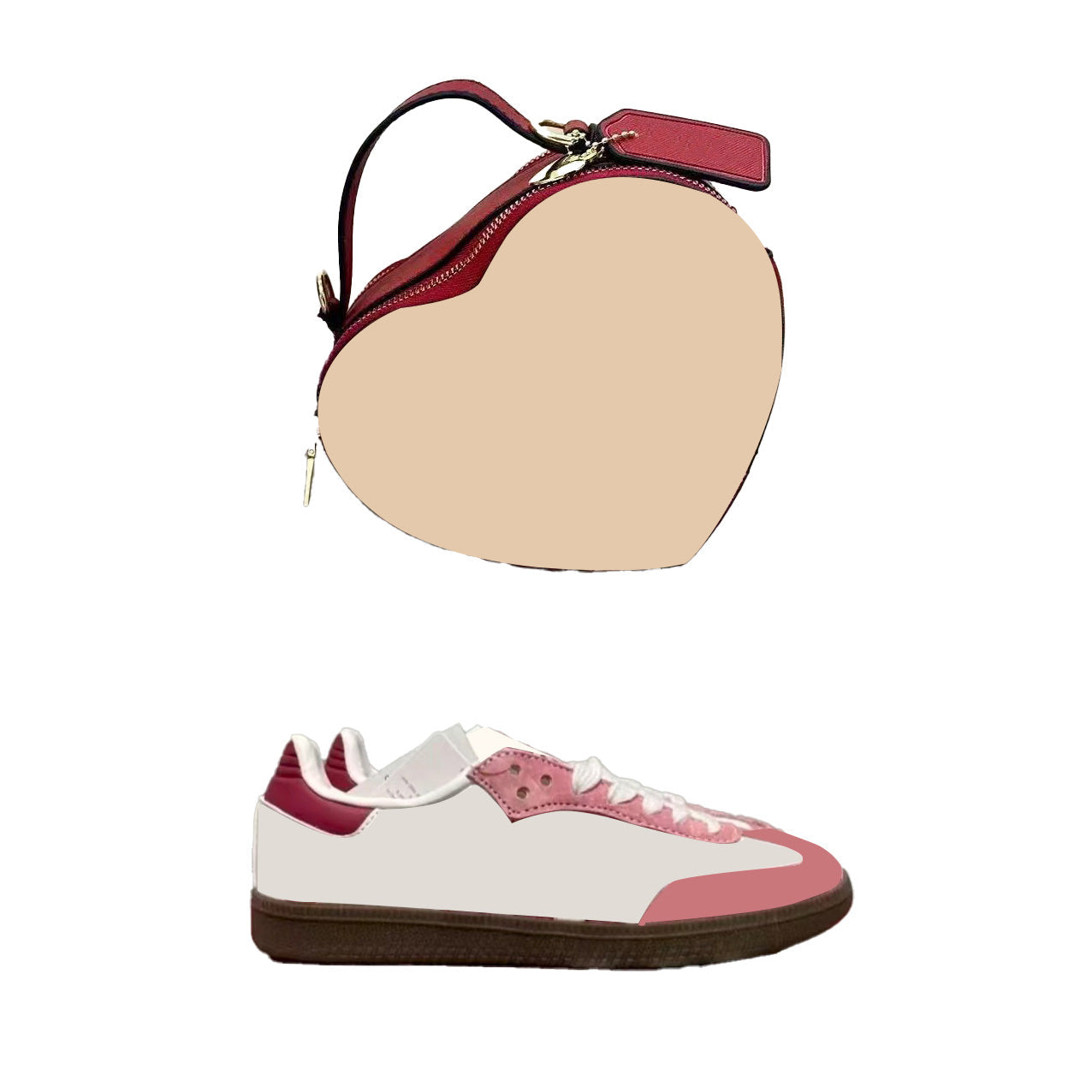 Heart Women Bag& Shoes Set