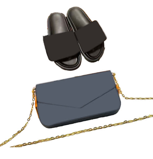 Black Bag&Slippers Set