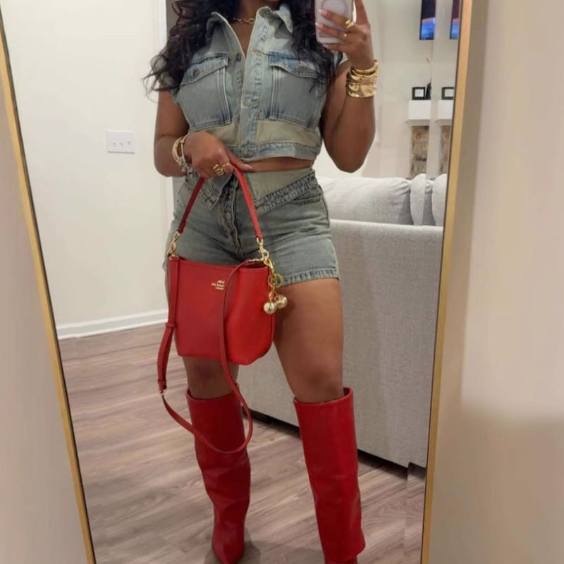 Washed Denim Casual style sets