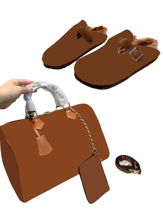 Slippers and bag