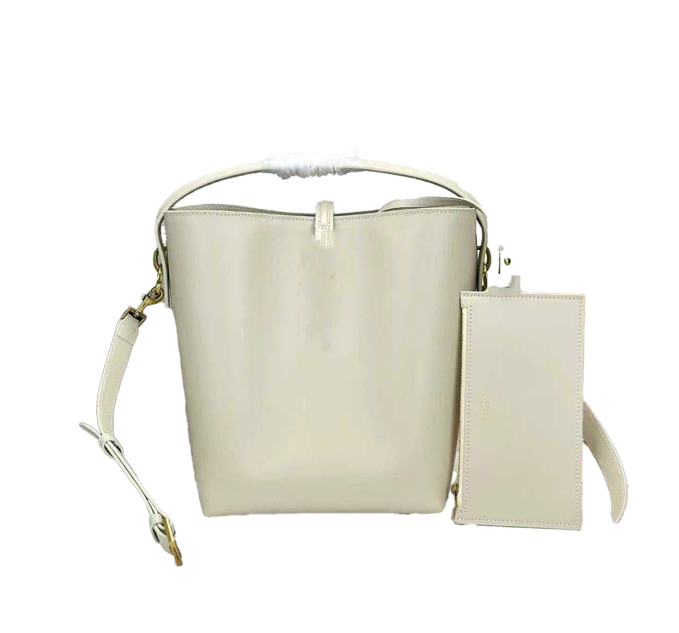 Genuine Leather Bucket Bag