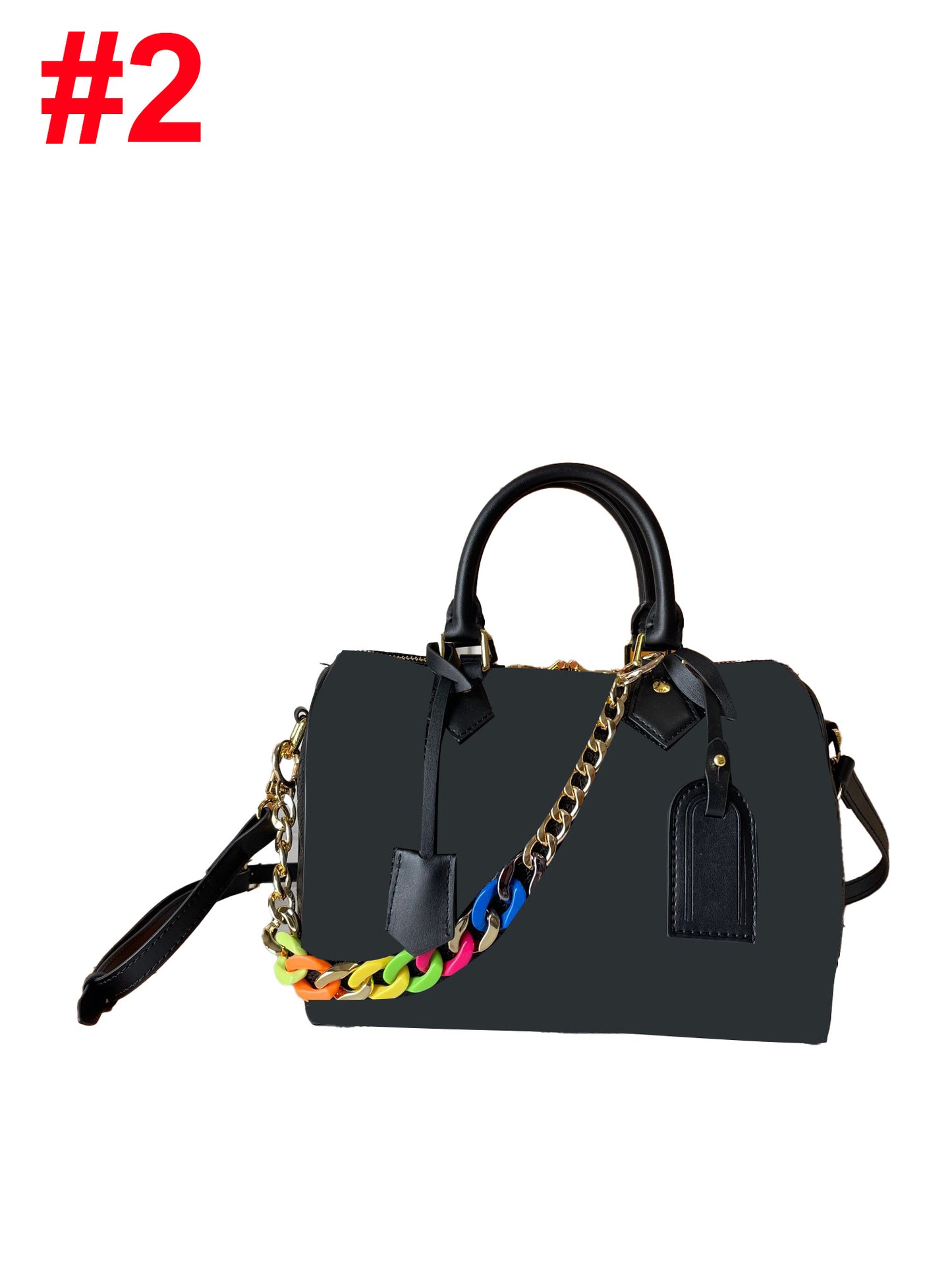 Black Crossbody Bag&Slippers Set