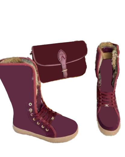 Red Boots and Bag Set