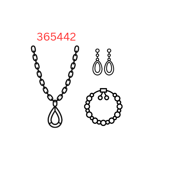 Necklaces & Bracelets & Earrings 3PCS(365442)
