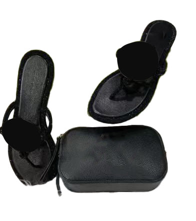 Diamond Slippers&Bag