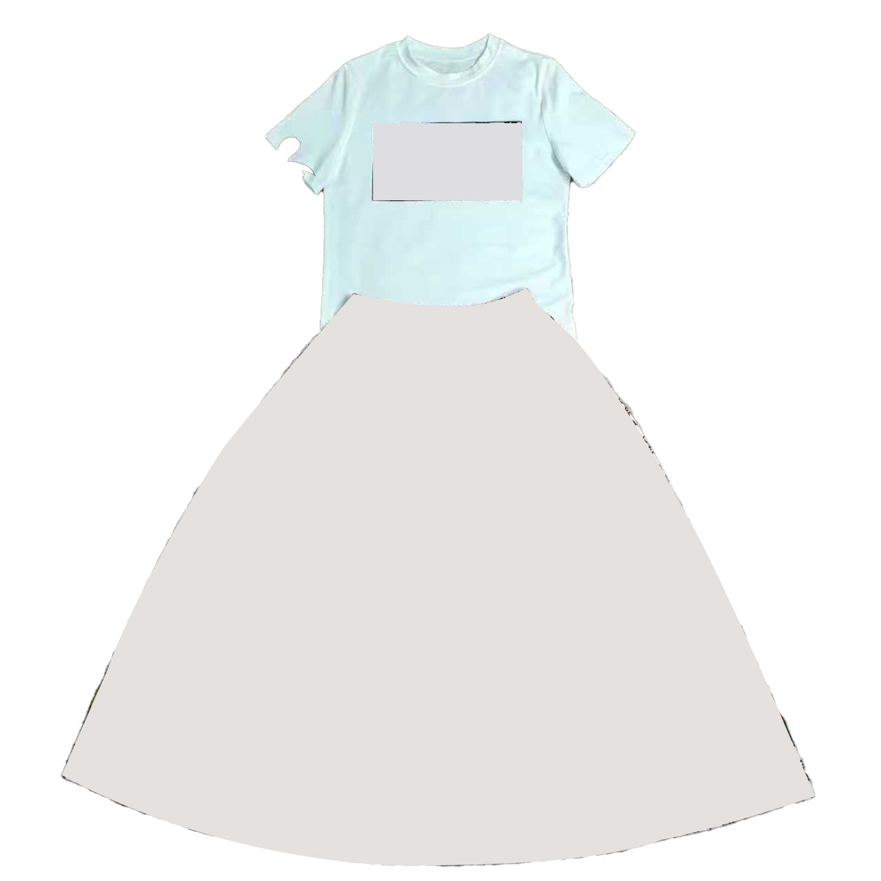 Top and pleated skirt set