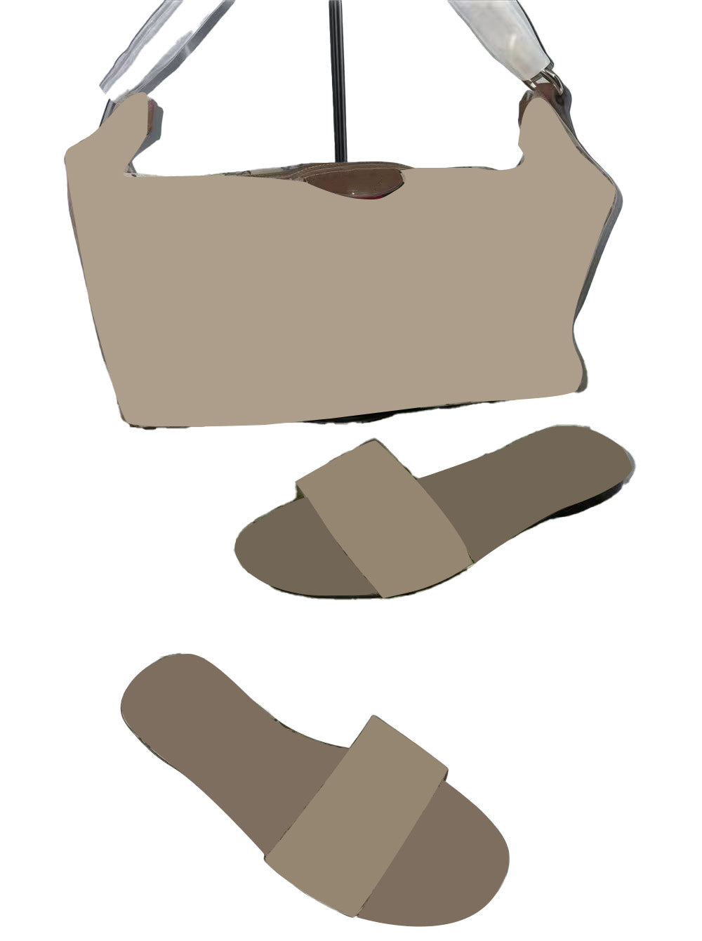 Brown Handbag&Slippers