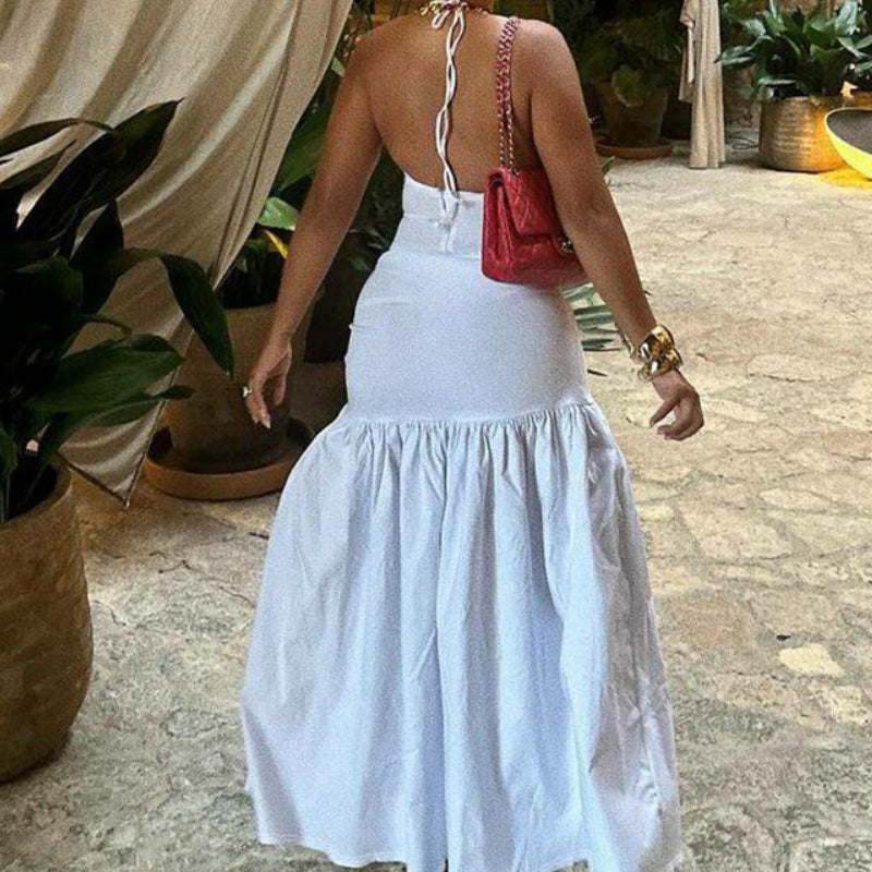 Sexy Backless Tie-Waist Dress