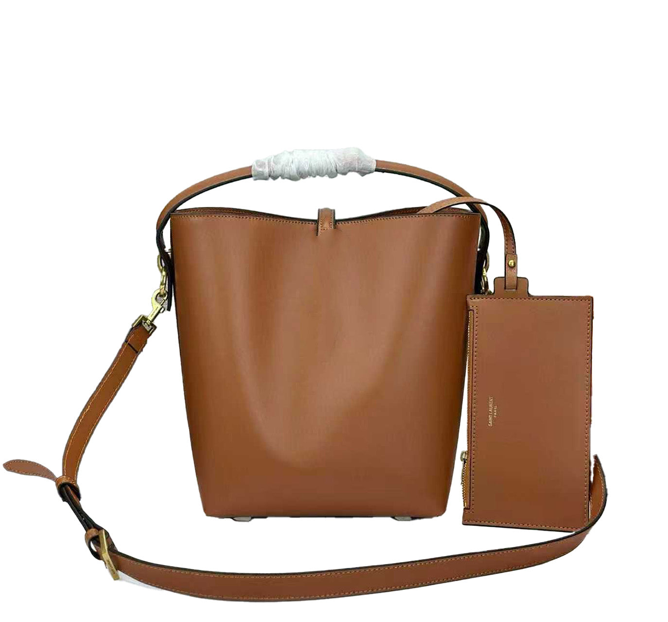 Genuine Leather Bucket Bag