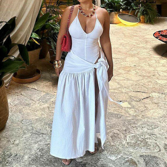 Sexy Backless Tie-Waist Dress