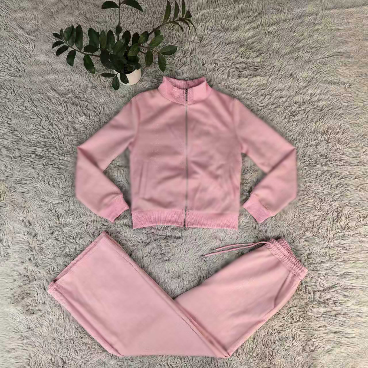 Embossed Long-Sleeved Tracksuit
