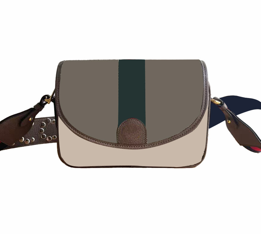 Brown Bag&Brown Print Slippers