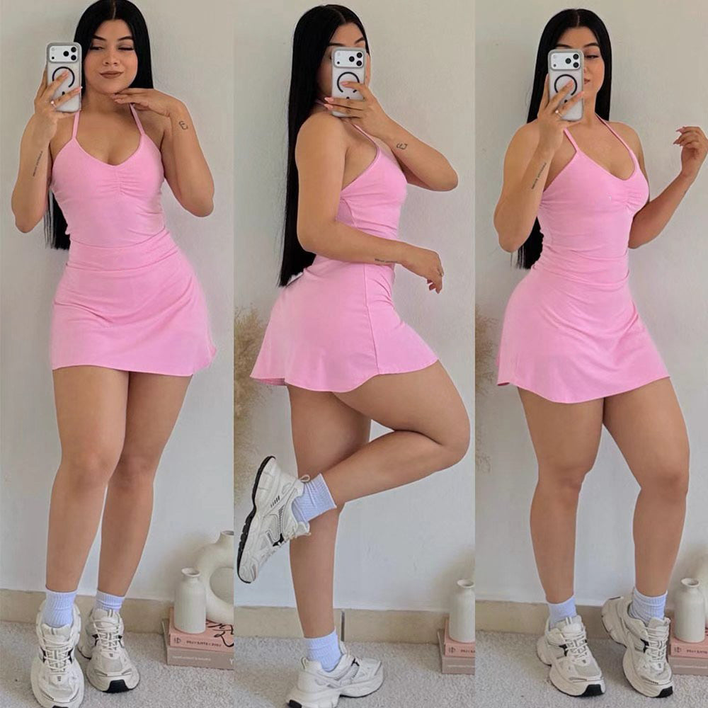 Two-Piece Set: Strappy Camisole and Skirt
