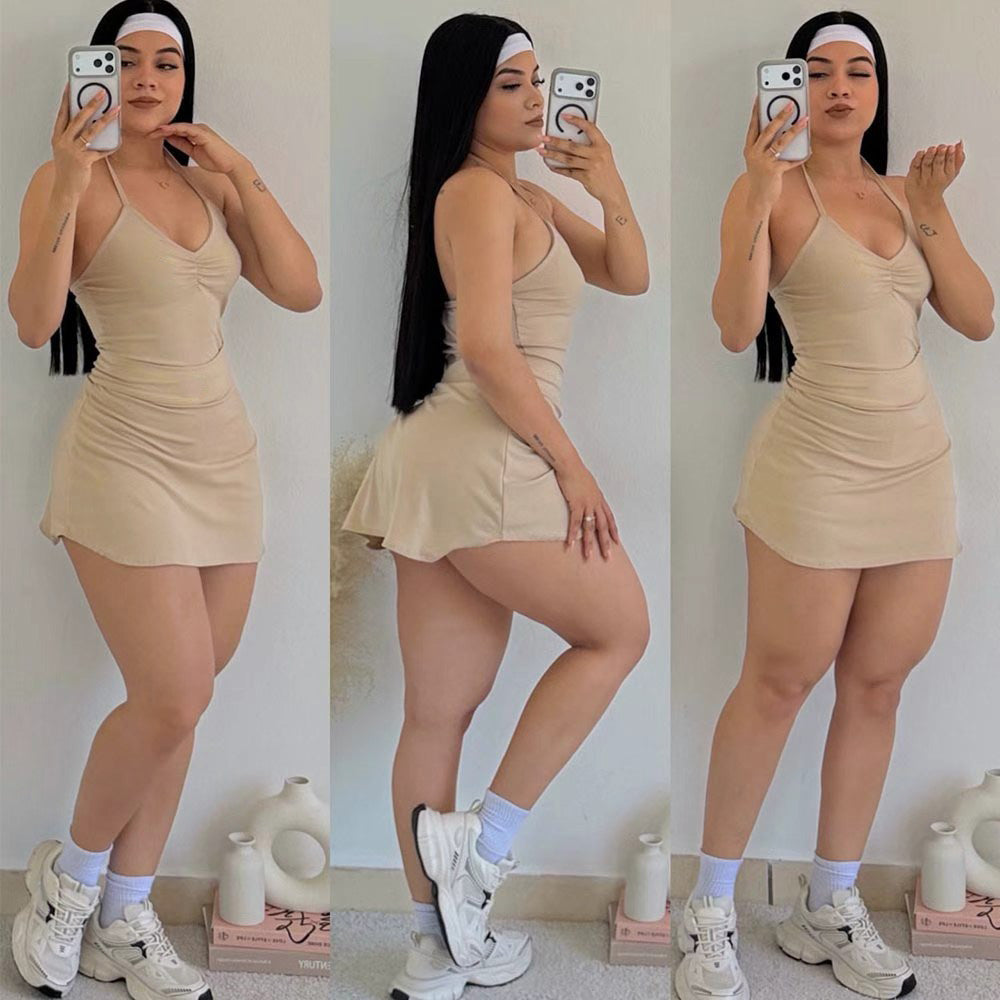 Two-Piece Set: Strappy Camisole and Skirt