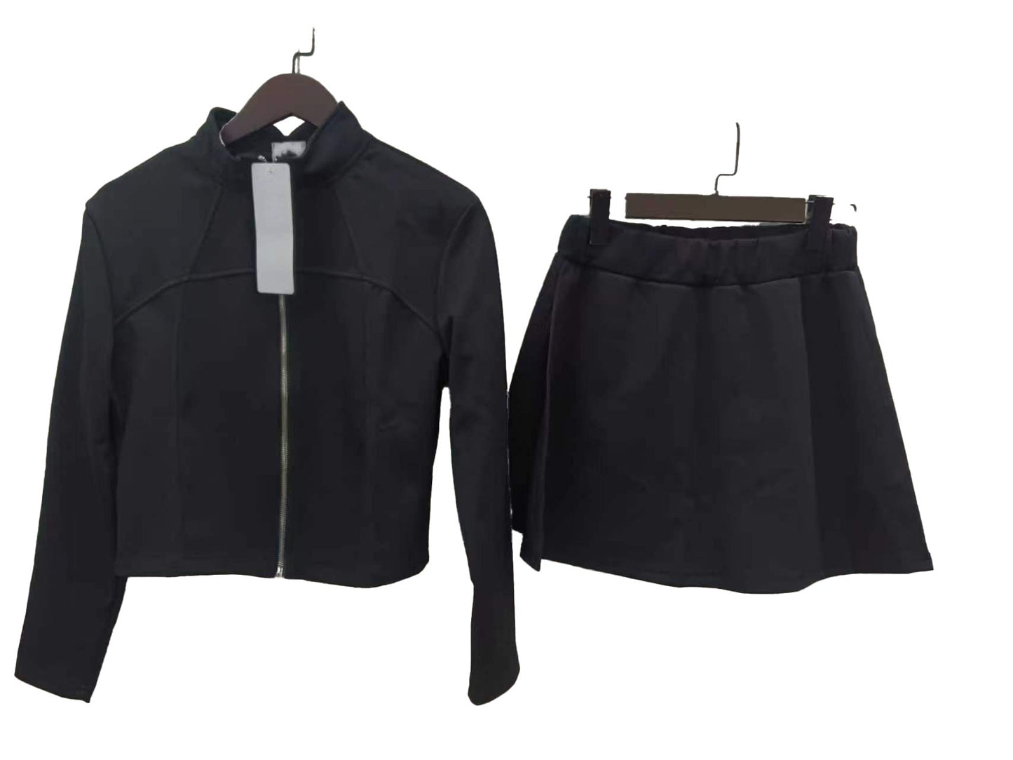 Women's Long-sleeved Top+Skirt