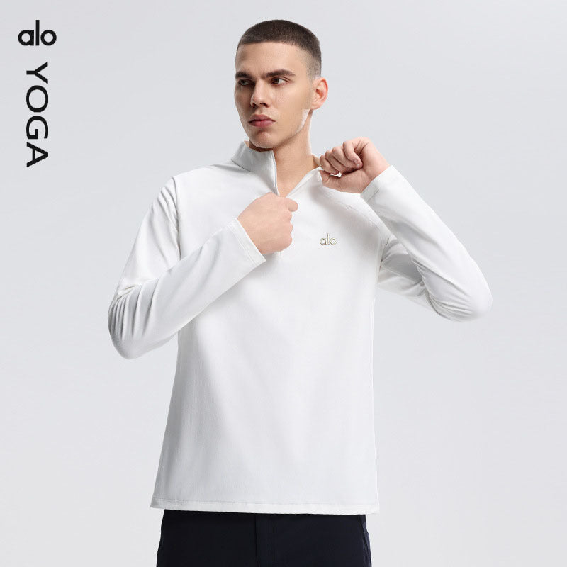 Men's Half-Zip Long-Sleeve T-Shirt
