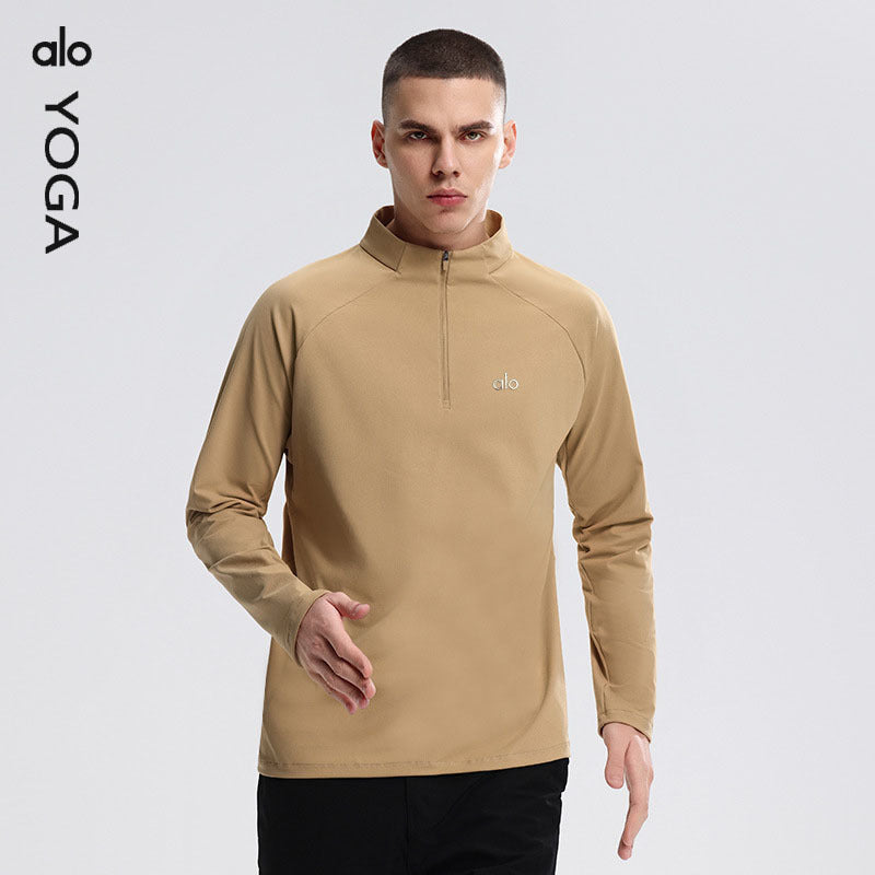 Men's Half-Zip Long-Sleeve T-Shirt