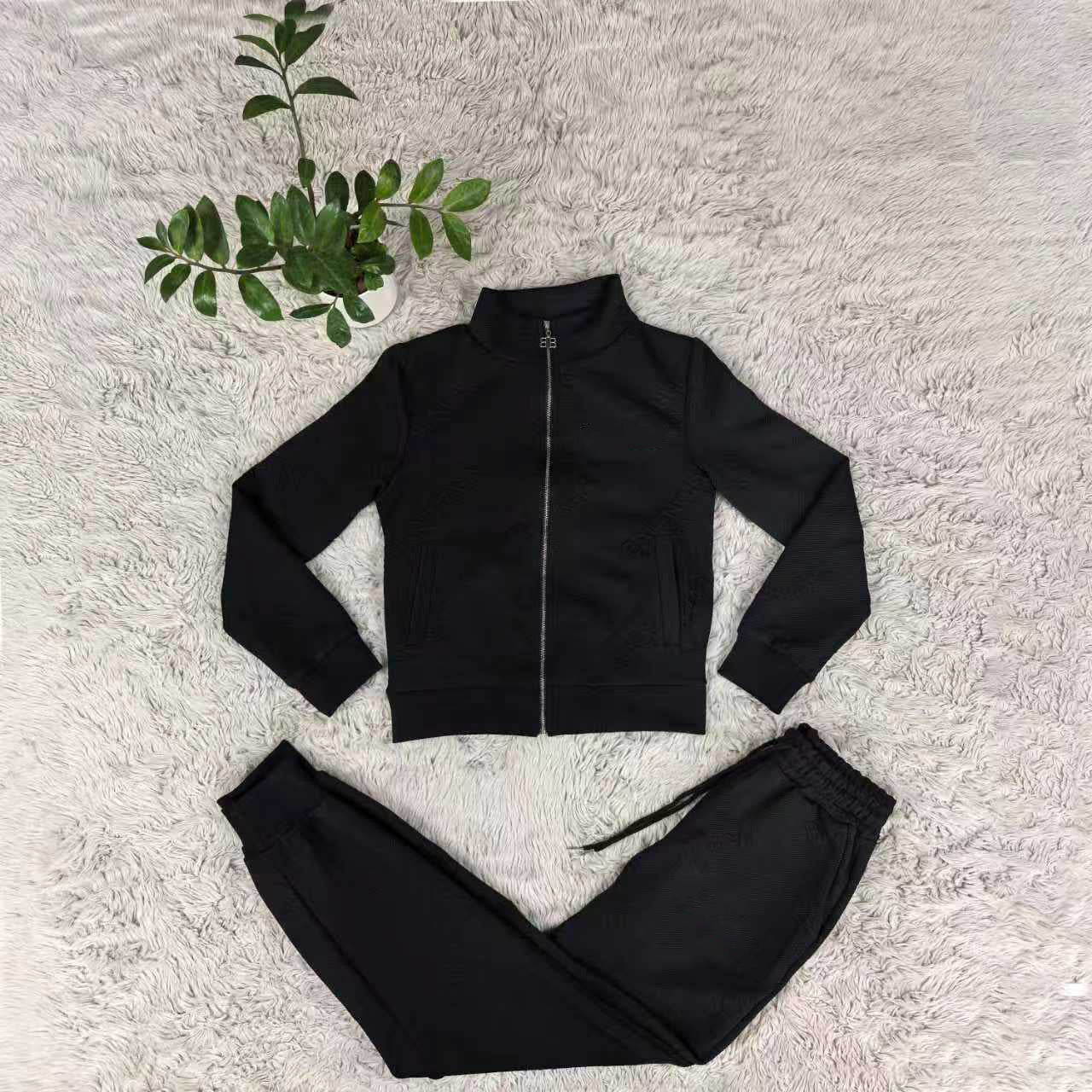 Jacquard top and trousers set