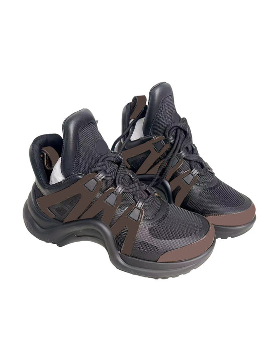 Genuine Leather Chunky Sneakers