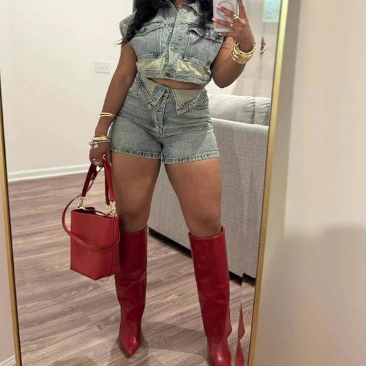 Washed Denim Casual style sets