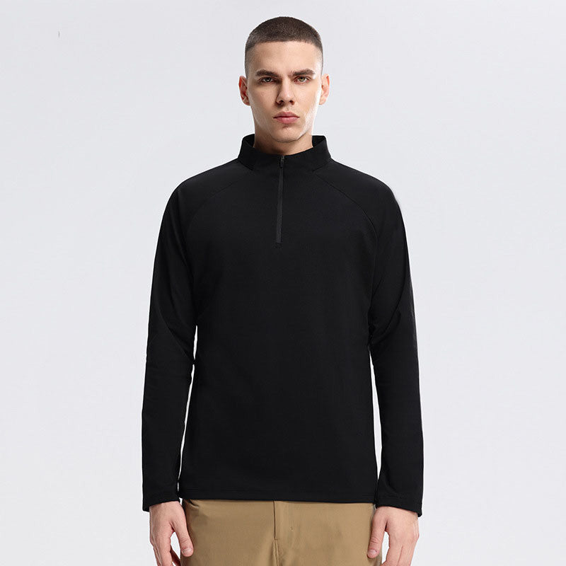 Men's Half-Zip Long-Sleeve T-Shirt
