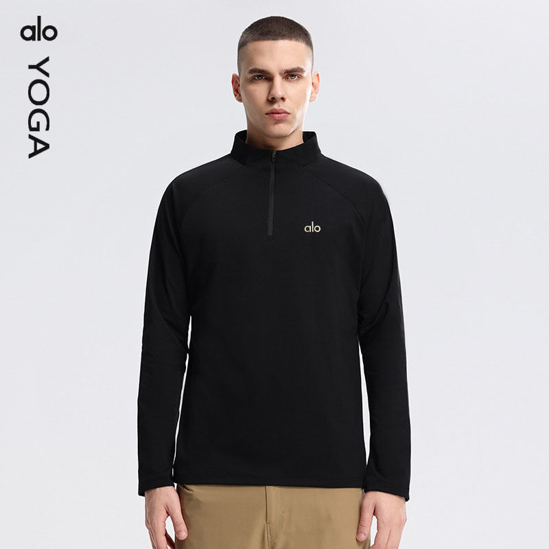 Men's Half-Zip Long-Sleeve T-Shirt