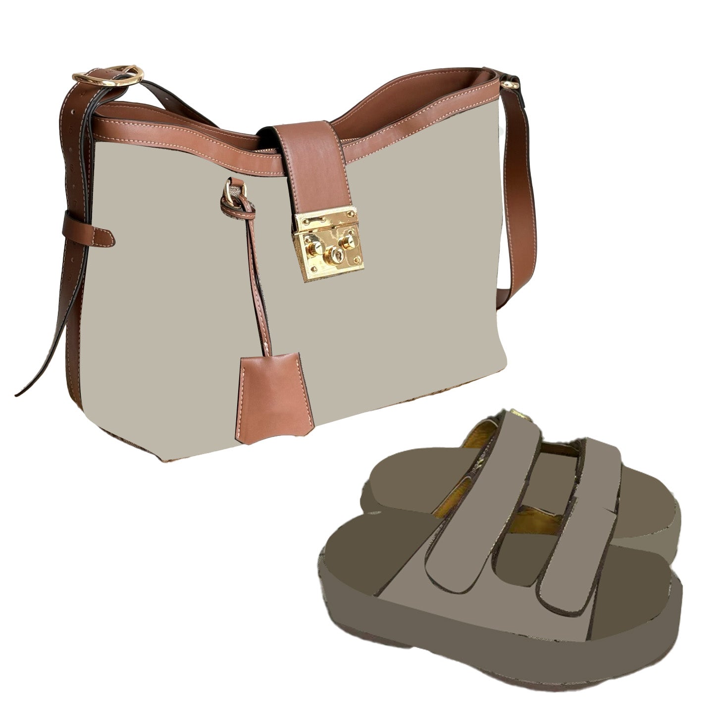 Women's Crossbody Bag&Sandals