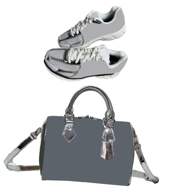 Silver Bag and Sneakers