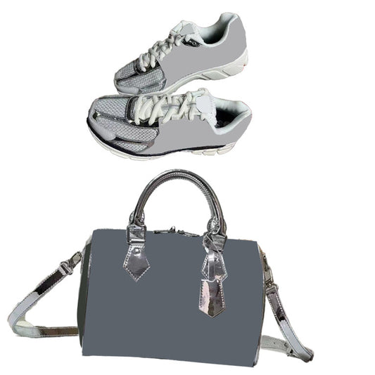 Silver Bag and Sneakers