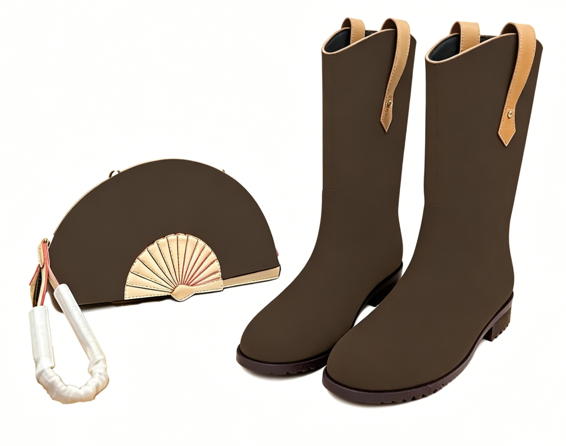 Boots and Leather Fan Bag Set