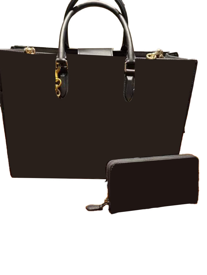 Black Tote and Wallet Combo Set