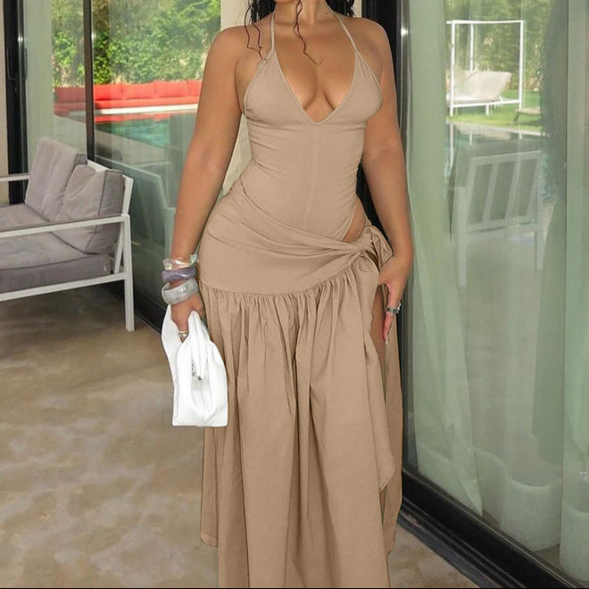 Sexy Backless Tie-Waist Dress