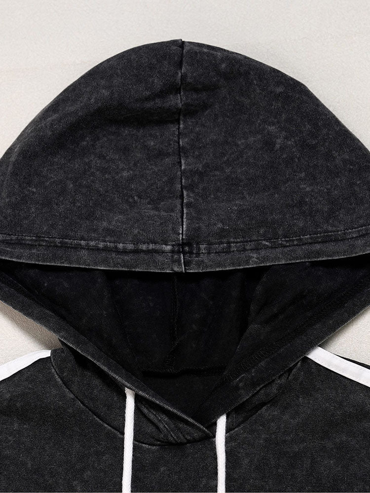 Washed Hoodie & Wide Pants Set