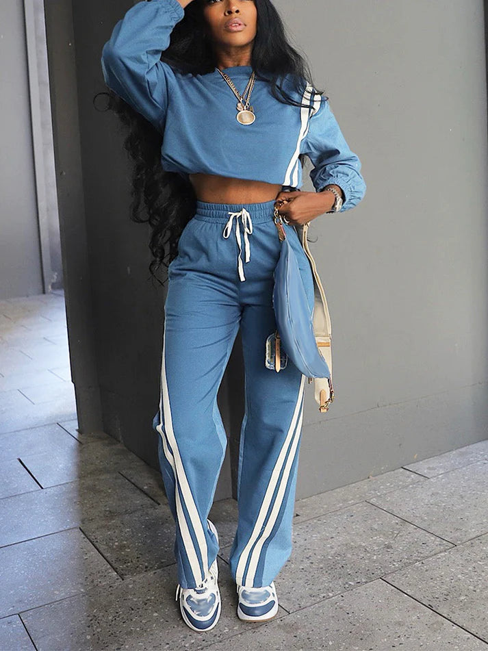 Colorblock Top & Jogging Set