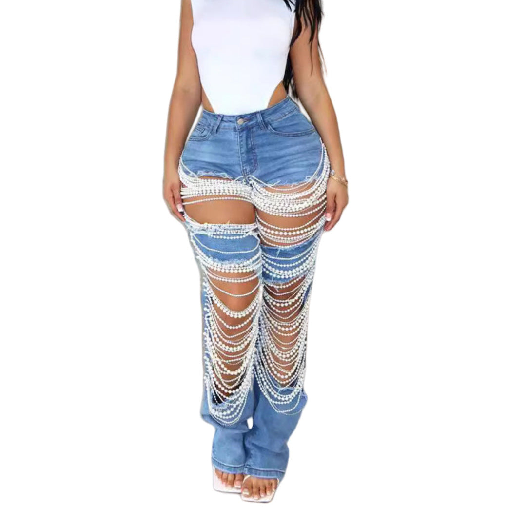 Pearl Chain Jeans