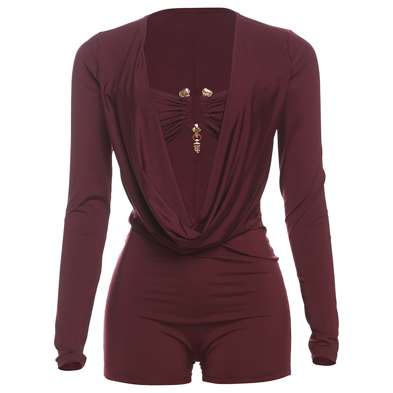 Sexy Deep V-neck Jumpsuit