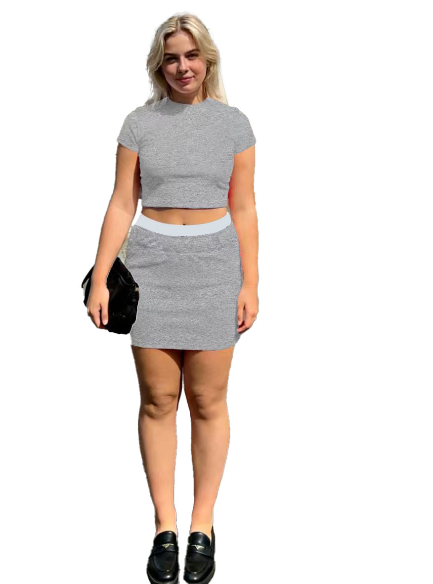 Short Skirt and Short Sleeve Top Set