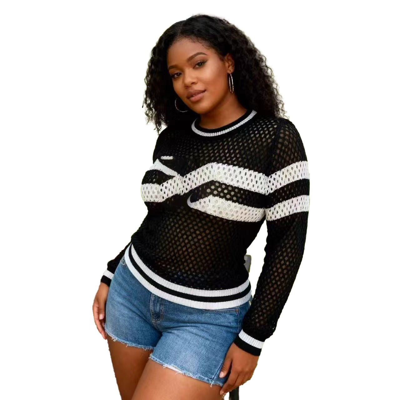 Color-block striped top