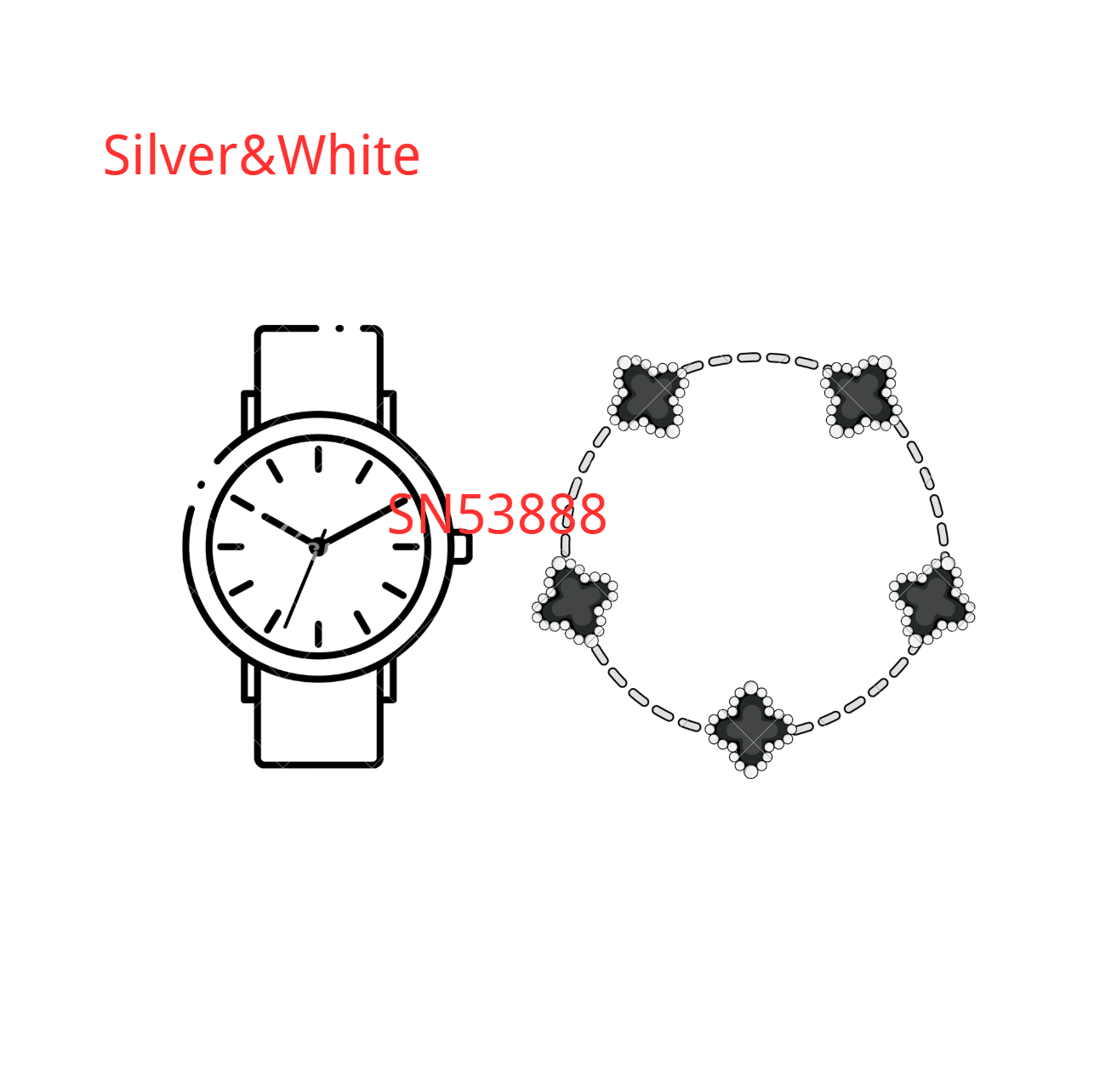 Watch and Bracelet Set (SN53888)
