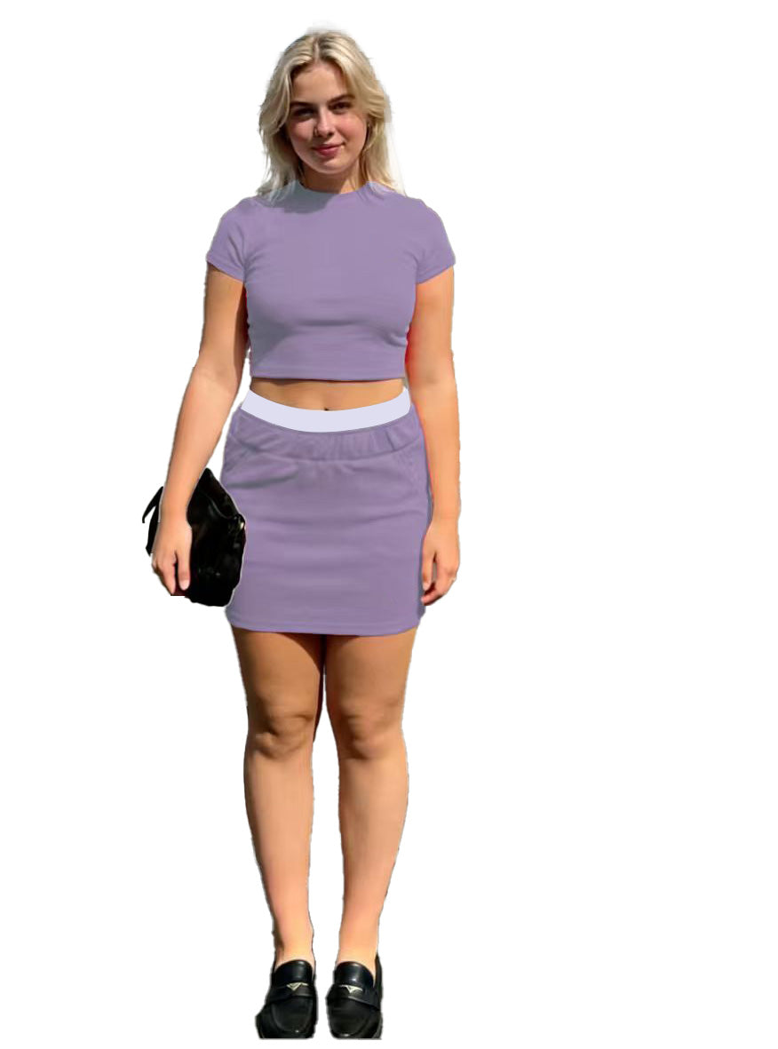 Short Skirt and Short Sleeve Top Set