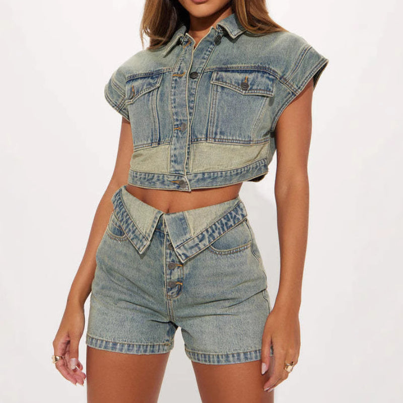 Washed Denim Casual style sets